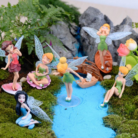 Tinkerbell Fairy Miniature Toy Set of 6